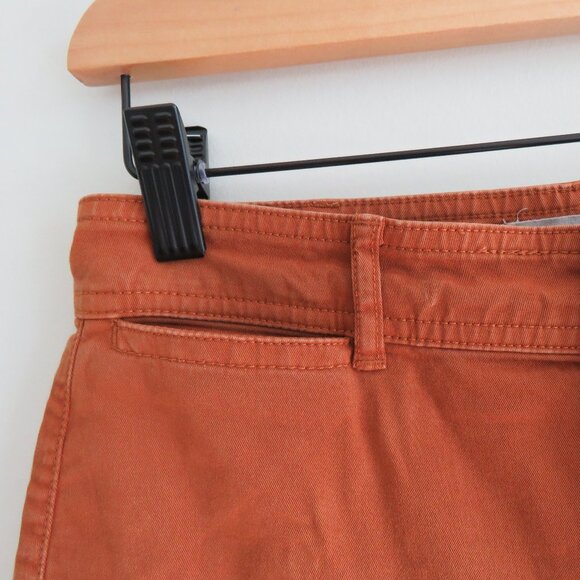 EVERLANE The Lightweight Straight-Leg Crop Pants in Burnt Orange Utility Size 0 - Picture 7 of 15